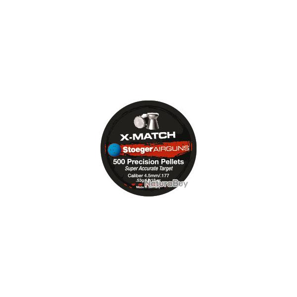 BOITE 500 PLOMB A AIR X-MATCH 4.5MM - 0,53G PLATE