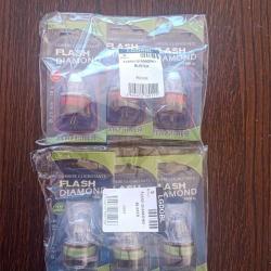 Lot de 6 Lampes Flash Diamond Clignotante Flashmer 3 rouges et 3 vertes