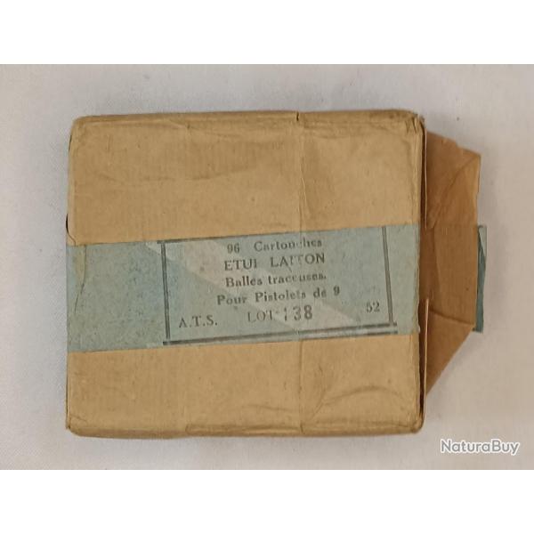 Boites vide PA 9mm balles traceuse 1952 Indo