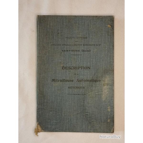 Manuelle descriptif Mitrailleuse HOTCHKISS