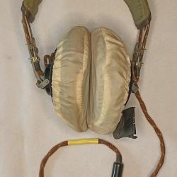 Casque radio aviation SOPOS pilote Armée de l'Air 50/60