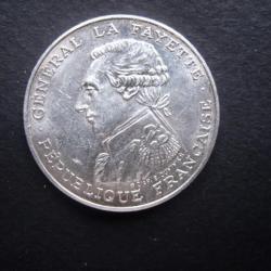 FRANCE = PIECE DE 100 FRANCS LAFAYETTE EN ARGENT DE 1987