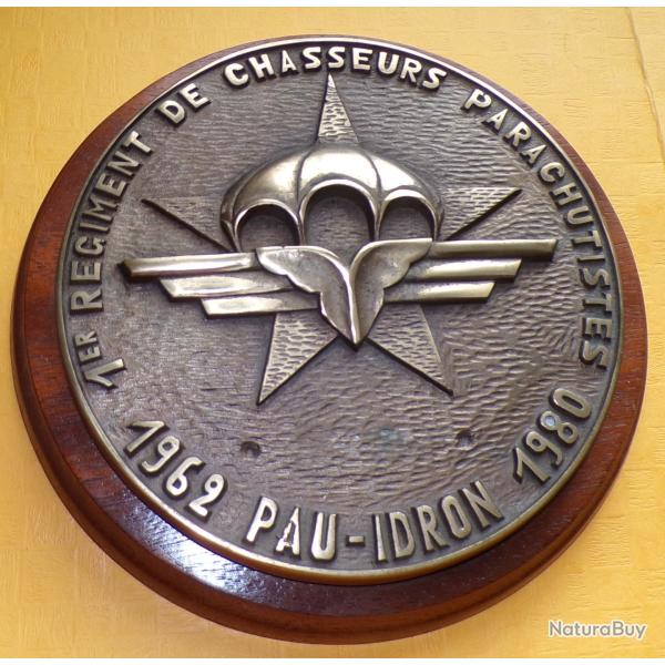 PARACHUTISTES  : TAPE DE BOUCHE DU 1er REGIMENT DE CHASSEURS PARACHUTISTES , 1962 PAU - IDRON 1980