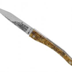 COUTEAU PIEMONTAIS CHARLES CANON FLEURS D'IMMORTELLES CORSES