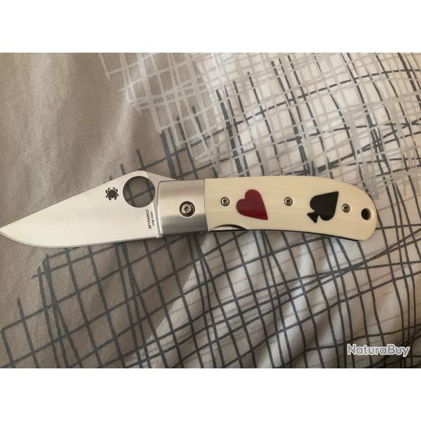 VEND COUTEAU SPYDERCO ONE-EYED JACK A.T. BARR DESIGN.