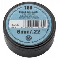 Balle conique flobert RWS Cal.6mm Flobert par 150