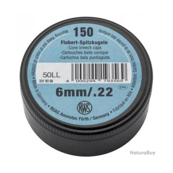 Balle ronde flobert RWS Cal.6mm Flobert par 150