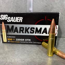 Cartouches SIG SAUER Calibre 300 AAC Blackout Subsonique 220 gr OTM
