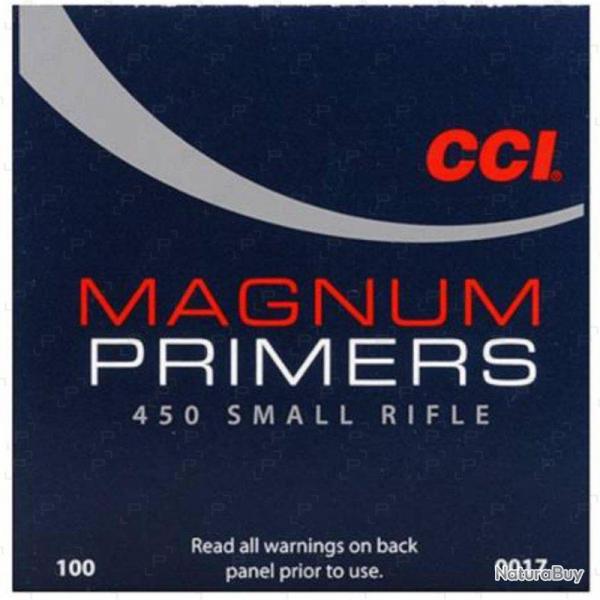 Wahoo ! Amorces CCI pour rechargement - Bote de 100 - Magnum Small Rifle 450