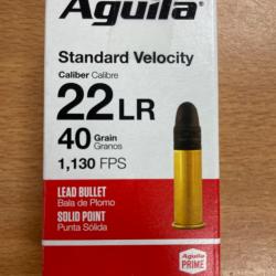 AIGUILA CAL 22LR STANDARD VELOCITY 40 GR BTE DE 50 BALLES VENDU PAR 5 BOITES FRAIS DE PORT OFFERT