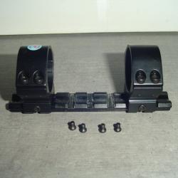 montage fixe :rail weaver de 21 mm et colliers warne de 34 mm