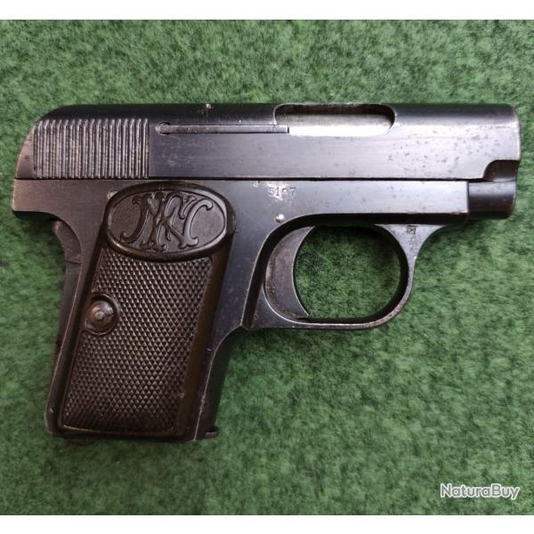 Pistolet de poche semi-automatique BROWNING mod. 1906 - Cal. 6,35 Browning (Occasion, rvis et test