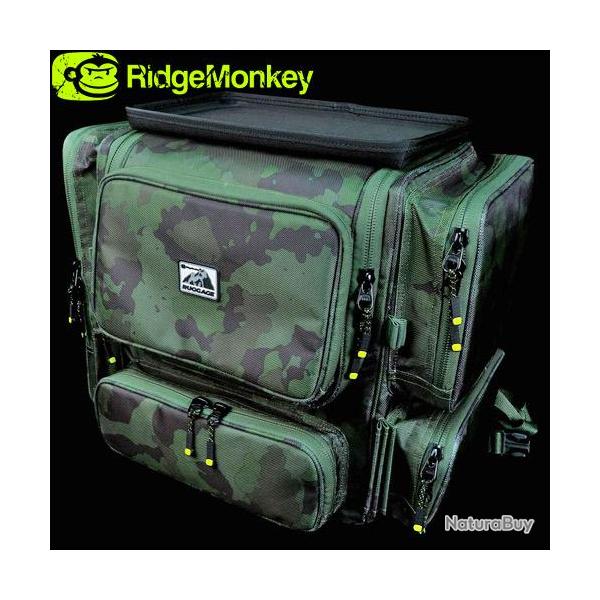 Sac à Dos RidgeMonkey Camo 40l + 4 Trousses à Accessoires