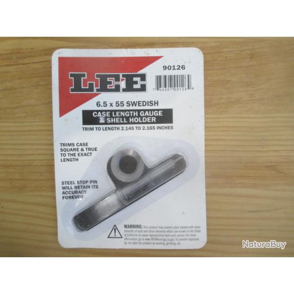 Case Length Gauge et Shell Holder LEE neuf en 6,5 X 55 Sudois
