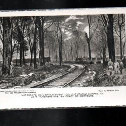 carte postale foret de compiègne clairière de l'armistice le 11 novembre 1918