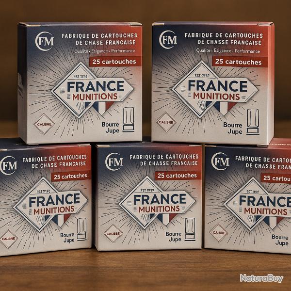 Cartouches France Munition Cal.12 Plomb 6 - 125 cartouches - Pack conomique