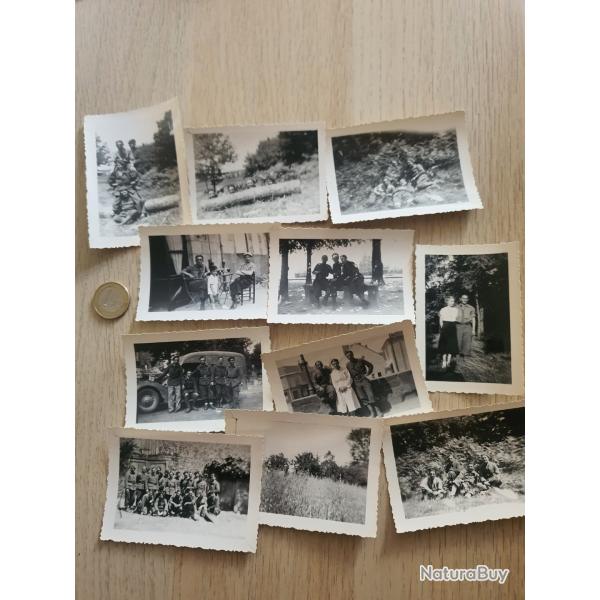 Lot photos militaires soldats franais localises Bnvent L'abbaye et dates 1940 WW2