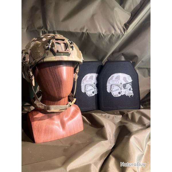Casque Balistique IIIA pack Strike +plaque III MC PE