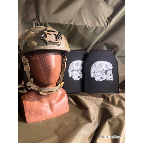 Casque Balistique IIIA pack Strike +plaque III RG PE