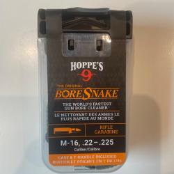 Cordon de nettoyage Boresnake cal. M-16 .22 .225 avec étui et poignée de tirage