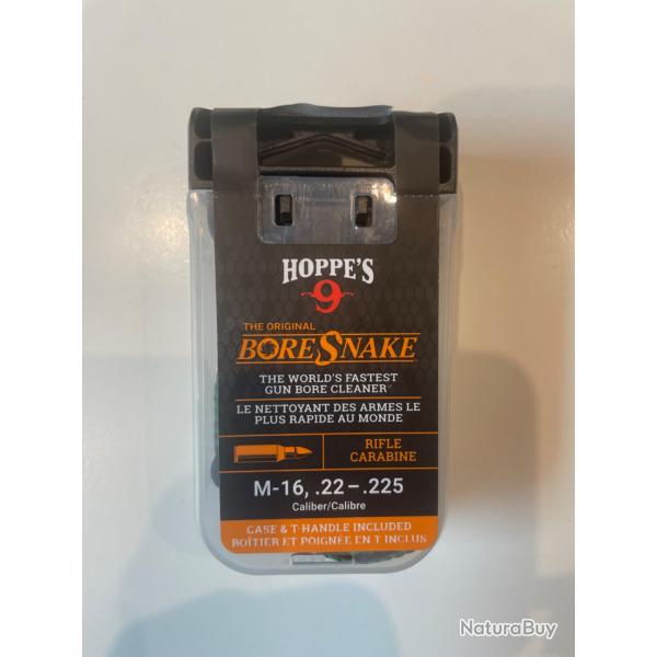 Cordon de nettoyage Boresnake cal. M-16 .22 .225 avec tui et poigne de tirage