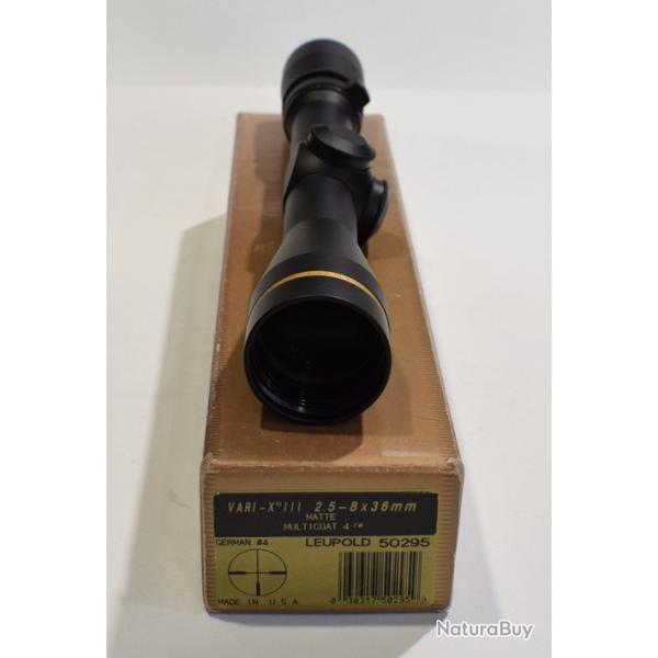 lunette leupold vari-X 3I 2.5-8x36 reticule 4 etat neuf
