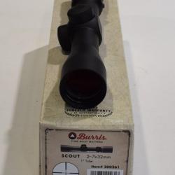 Lunette Burris, Scout 2-7×32, reticule Ballistic Plex, ref 200261 super etat