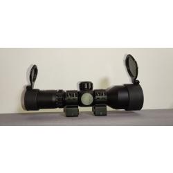 Lunette de tir 3-9x40 compacte avec réticule Mil dot colliers 22 mm + bonnettes