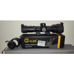 Lunette de tir 3-9x40 compacte avec réticule Mil dot colliers 22 mm + bonnettes