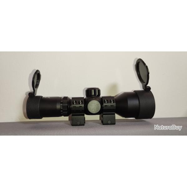 Lunette de tir 3-9x40 compacte avec rticule Mil dot colliers 22 mm + bonnettes