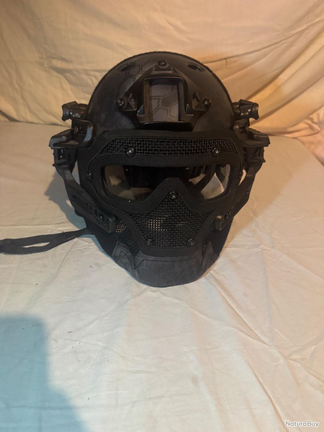 Casque Airsoft Casque Tactique Avec Masque Intégral Pour Airsoft Et Paintball – Style PJ, Lunettes Amovibles, Léger Casque Ops Core