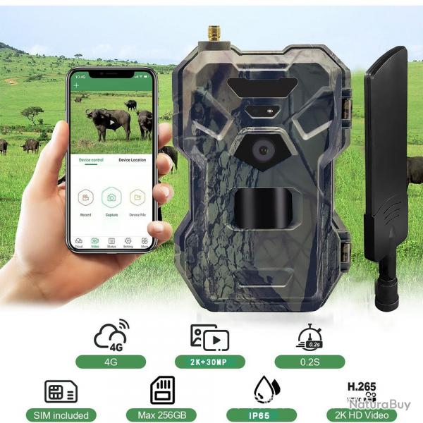 Camra de chasse extrieure HC-880PRO 4G vido 2K 30 millions de pixels LIVRAISON GRATUITE