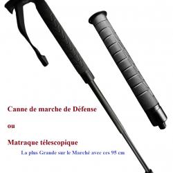 Canne télescopique de défense et matraque