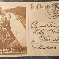 Carte postale allemande #4 - 1936 - Erster Spatentich