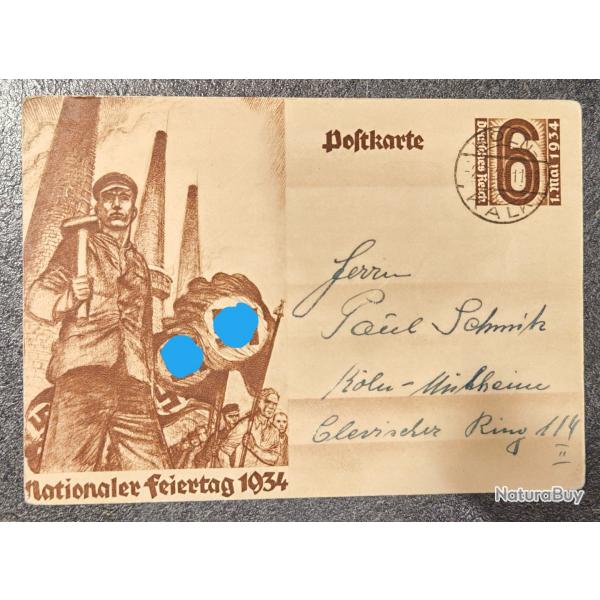 Carte postale allemande #5 - 1934 -  Fte Nationale