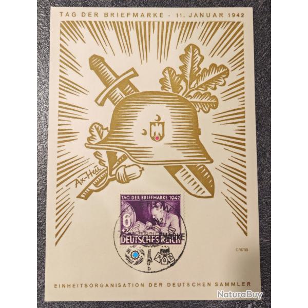 Carte postale allemande #6 - 1942 -  Journe du timbre
