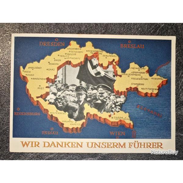 Carte postale allemande #7 - 1938 -  Les Sudtes