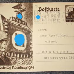 Carte postale allemande #8 - 1934 -  Reichsparteitag Nürnberg 1934