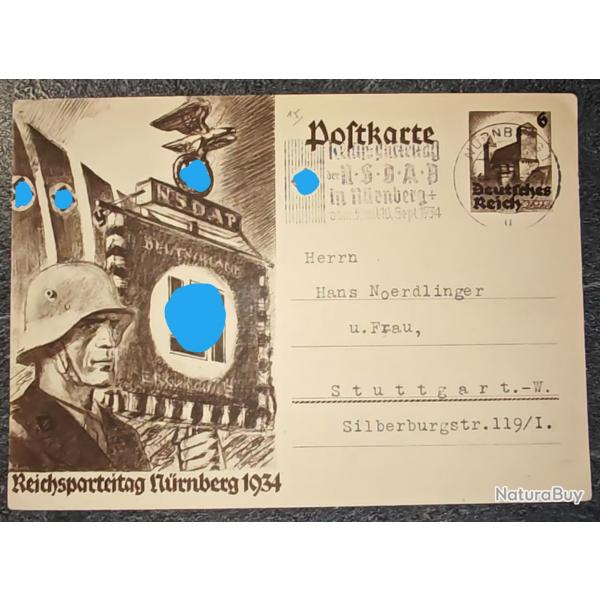 Carte postale allemande #8 - 1934 -  Reichsparteitag Nrnberg 1934