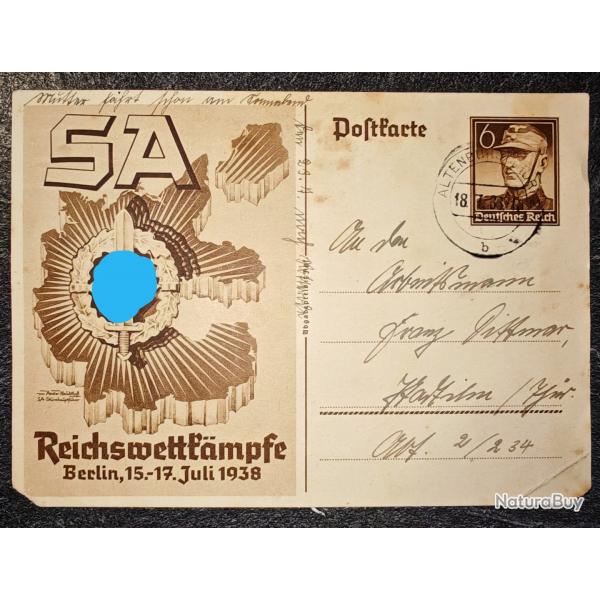 Carte postale allemande #12- Juillet 1938
