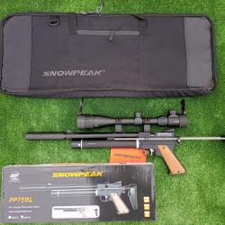PACK COMBINÉ-10 ! Pistolet Snowpeak PP750L 4,5mm + Lunette Spike 4-16 x 40 AO Mildot Ret Iluminé
