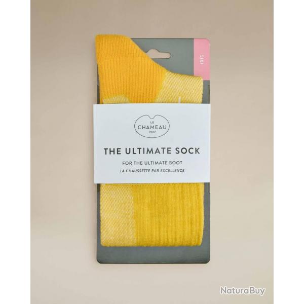 Chaussettes femme Iris jaune LE CHAMEAU-M