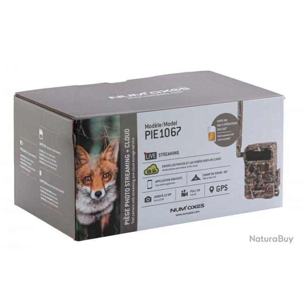 NUM'AXES - Pige photographique cellulaire PIE1067 - 4G - LIVE STREAMING