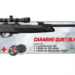 Pack carabine à plombs 4,5 mm GAMO Quiet Black (19,9 Joules) + Lunette 4x32 - PACK CERISE 2025