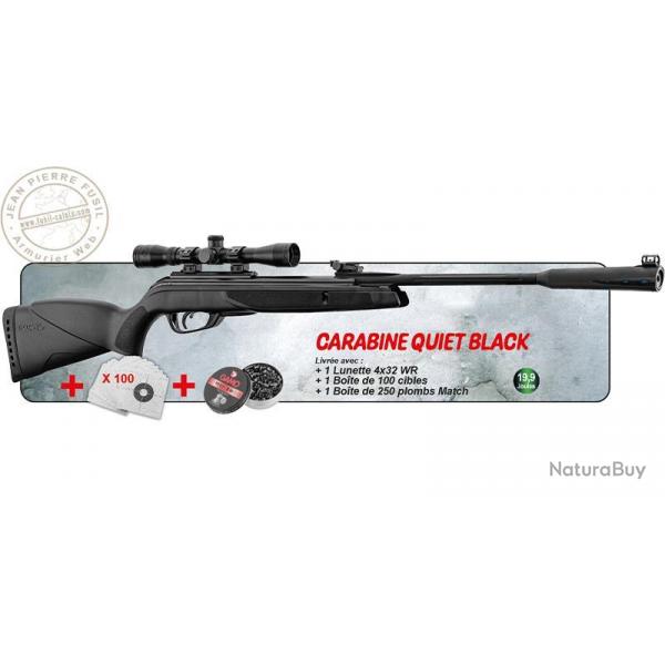 Pack carabine  plombs 4,5 mm GAMO Quiet Black (19,9 Joules) + Lunette 4x32 - PACK CERISE 2025