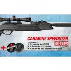 Pack carabine à plombs 4,5 mm GAMO Speedster IGT 10X GEN2 (19,9 joules) + Lunette 4x32 - PACK CERISE