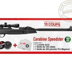 Pack carabine à plombs 4,5 mm GAMO Speedster IGT 10X GEN2 (19,9 joules) + Lunette 4x32 - PACK CERISE