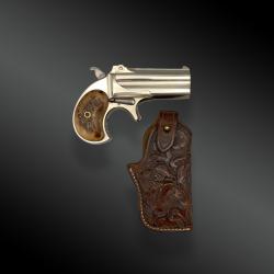 Pistolet Remington Double Deringer, 3ème Modèle ; Avec étui. Etats-unis - XIXème Siècle