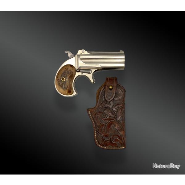 Pistolet Remington Double Deringer, 3me Modle ; Avec tui. Etats-unis - XIXme Sicle
