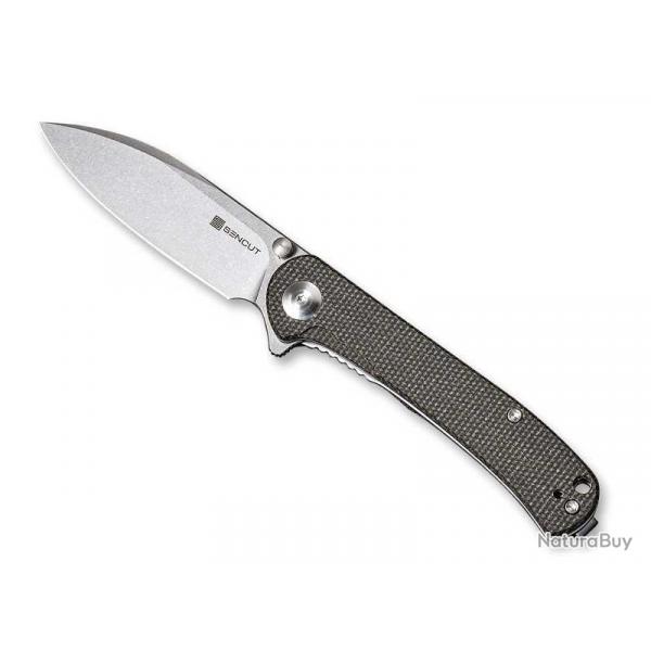 COUTEAU SENCUT SCEPTER MICARTA VERT FONCE STONEWASHED
